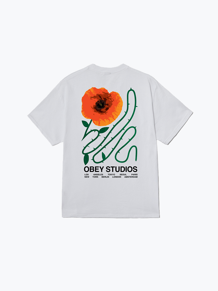 Obey – Obey - Obey Moves Of Life White - T-Shirts - Heren – Wit – T-Shirts