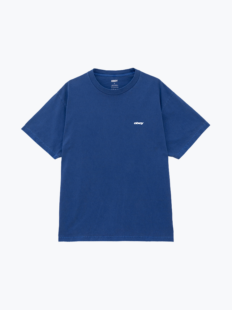 Obey – Obey - Obey Bounce Pigment Electric Indigo - T-Shirts - Heren – Blauw – T-Shirts