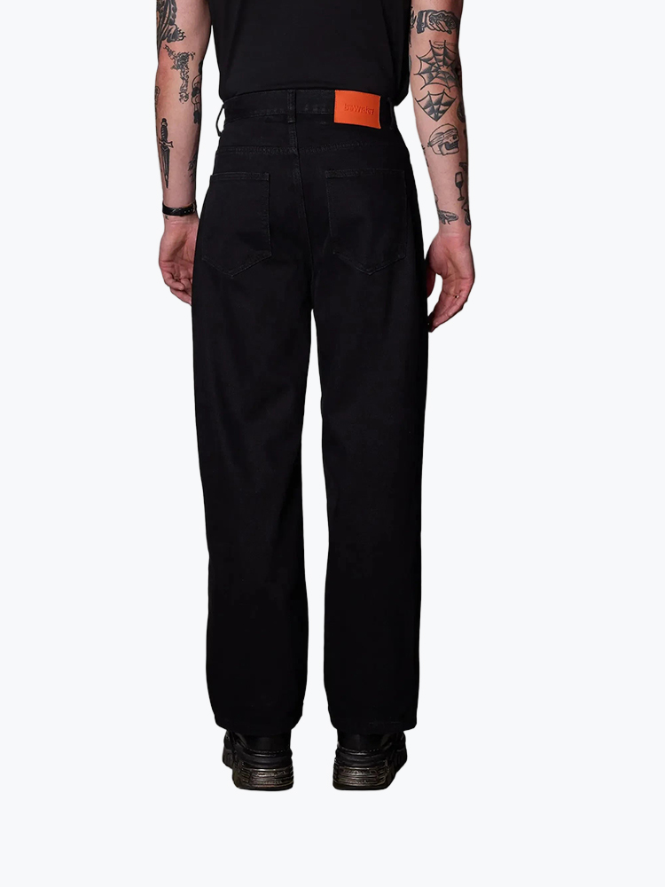 BeWider – BeWider - Super loose Black/black stiching - Jeans - Dames – Zwart – Jeans