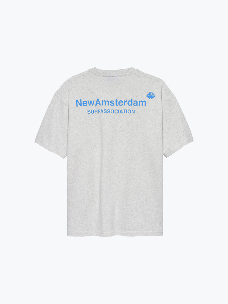 New Amsterdam Surf Association – New Amsterdam Surf Association - Logo Tee Ash/Blue Ash/Blue - T-Shirts - Heren – Grijs – T-Shirts