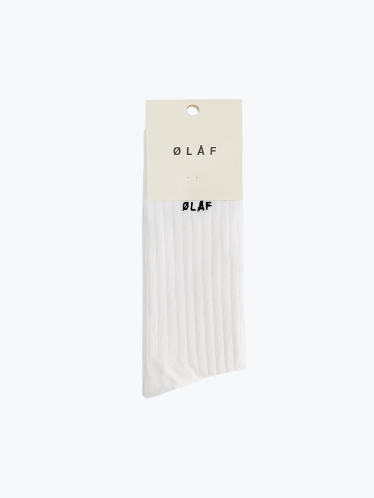 OLAF – Olaf - Wavy Drift Sock Optical White - Sokken - Unisex – Beige – Sokken
