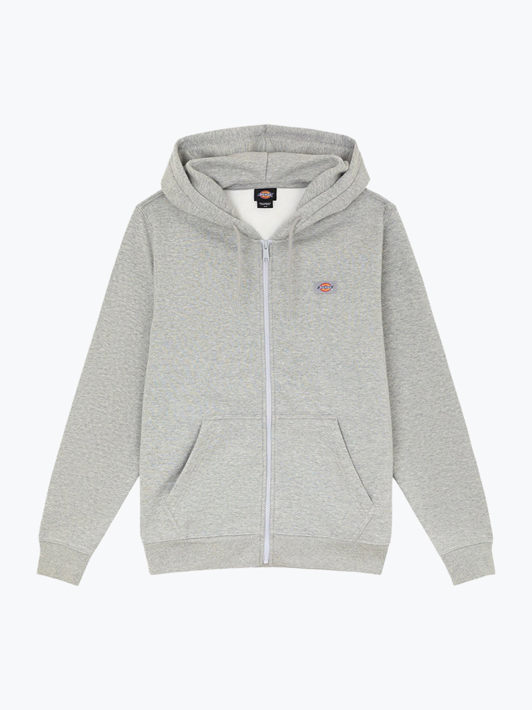 Dickies – Dickies - Oakport Zip Hoodie Heather Grey - Truien - Heren – Grijs – Truien