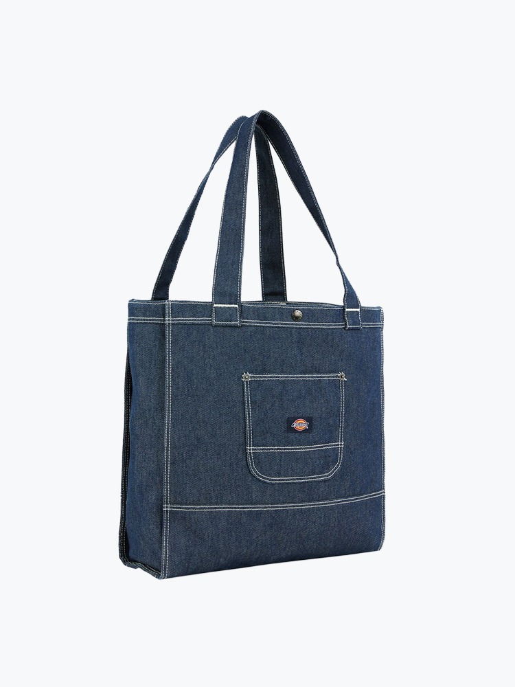 Dickies – Dickies - Denim Tote Bag One Size Rinsed - Tassen - Unisex – Blauw – Tassen
