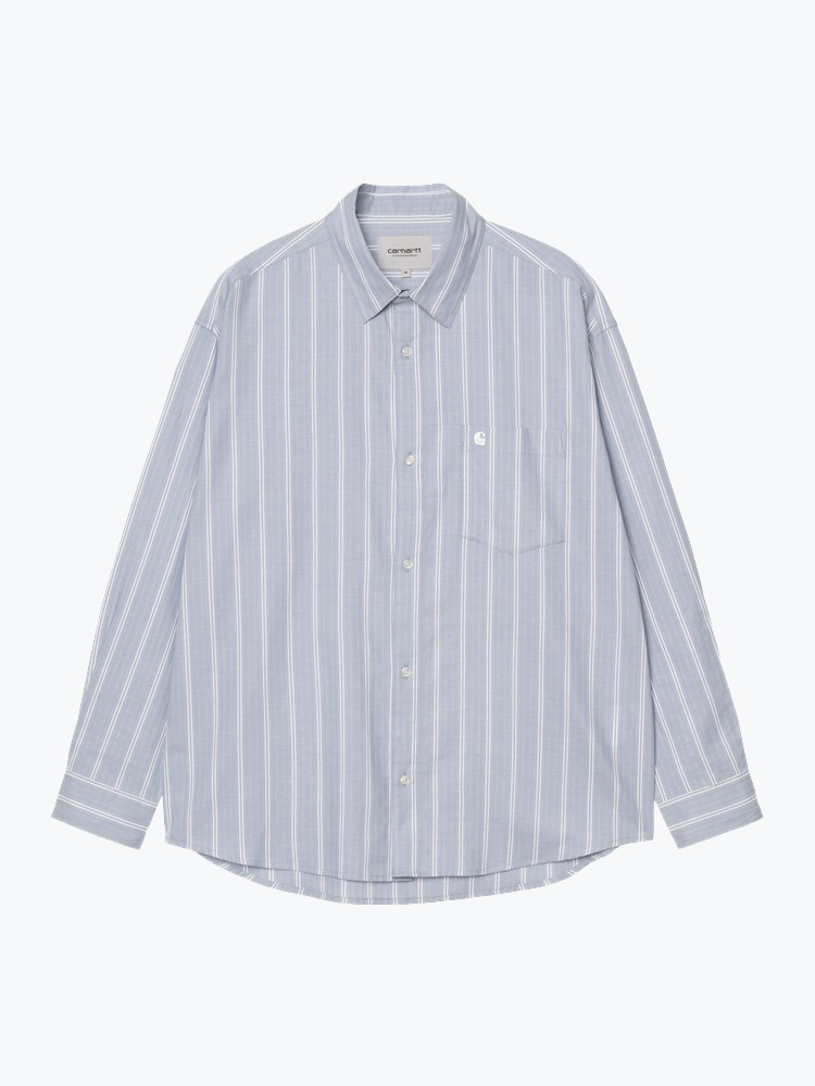 Carhartt WIP – Carhartt WIP - L/S Beale Shirt Beale Stripe, Gentle Blue / White - Overhemden - Heren – Multi – Overhemden