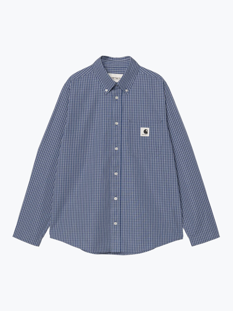 Carhartt WIP – Carhartt WIP - W' L/S Groff Shirt Groff Check, Blue - Blouses - Dames – Multi – Blouses