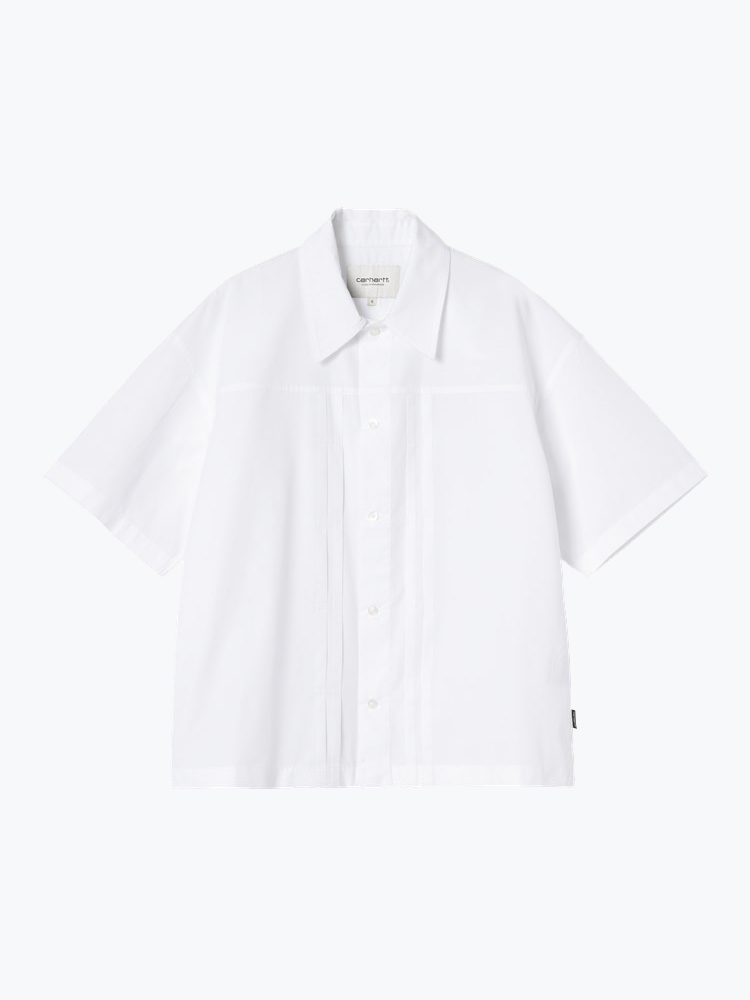 Carhartt WIP – Carhartt WIP - W' S/S Belmont Shirt White - Blouses - Dames – Wit – Blouses
