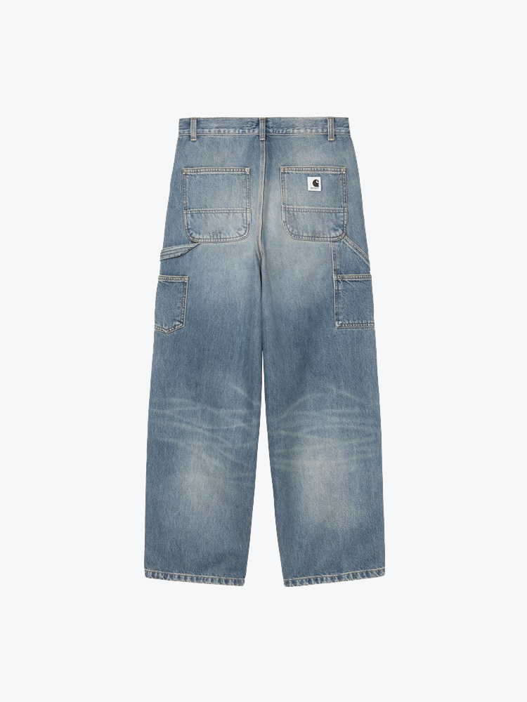 Carhartt WIP – Carhartt WIP - W' Brandon Double Knee Pant Blue (01B7) - Jeans - Dames – Blauw – Jeans