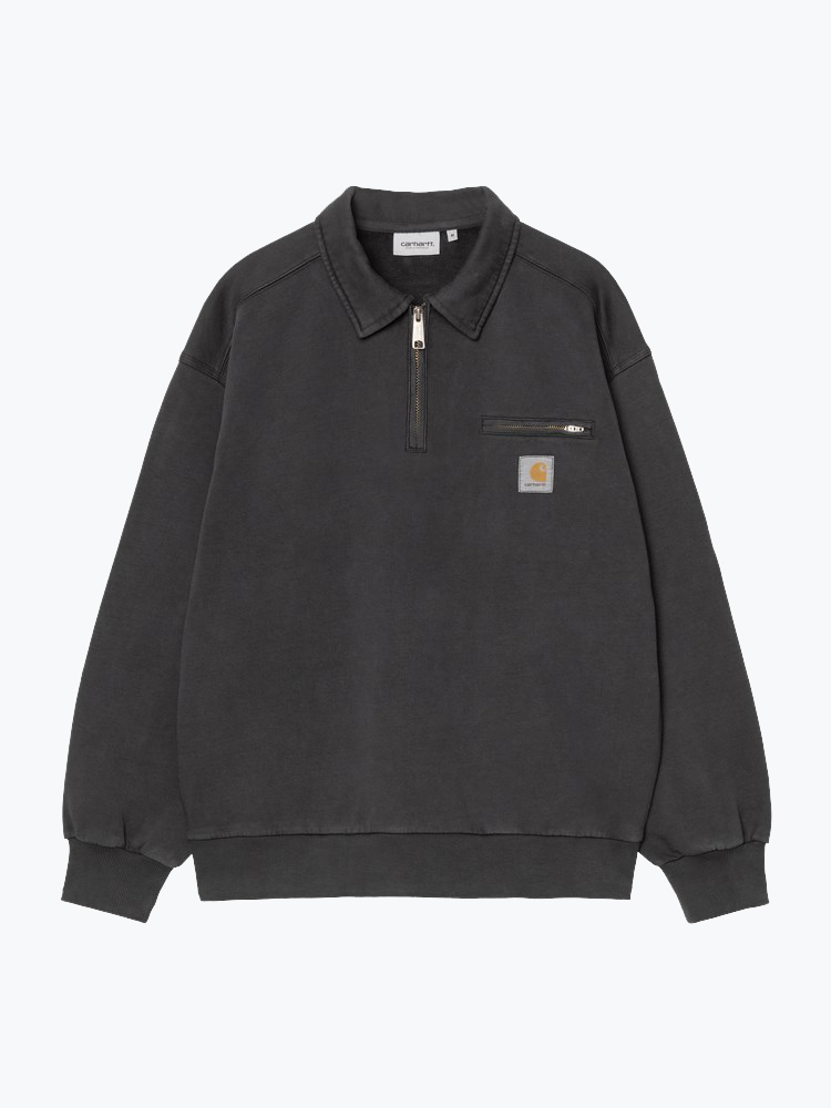 Carhartt WIP – Carhartt WIP - Half Zip Detroit Sweat Black - Truien - Heren – Zwart – Truien