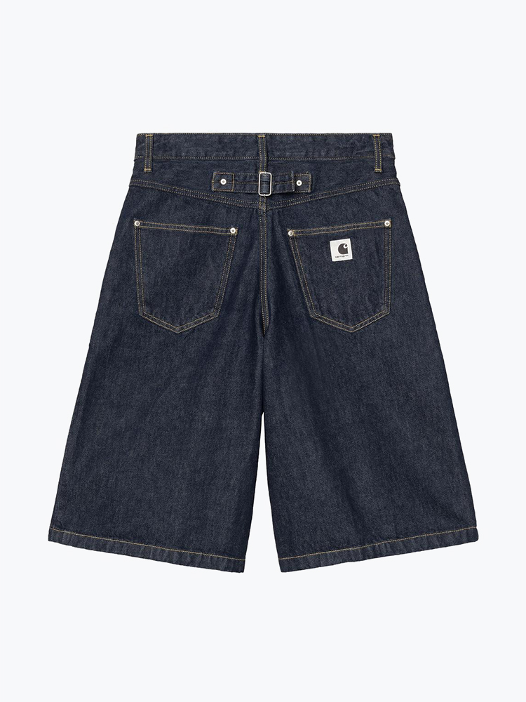 Carhartt WIP – Carhartt WIP - W' Belmont Short Blue Rinsed - Shorts - Dames – Blauw – Shorts