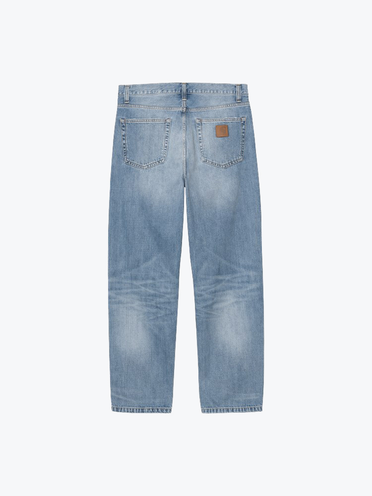 Carhartt WIP – Carhartt WIP - Aaron Pant Blue Burst Washed - Broeken - Heren – Blauw – Broeken