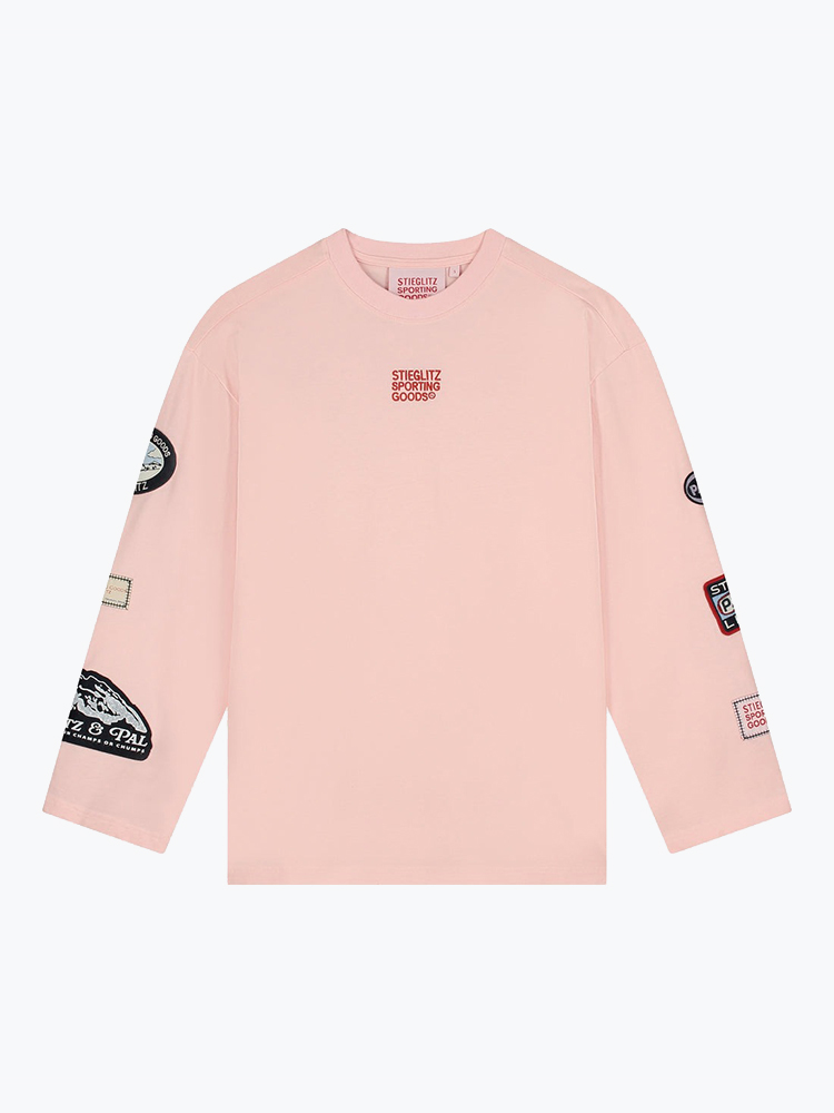 Stieglitz – Stieglitz - Julina Wide Skate Longsleeve Pink - T-Shirts - Dames – Roze – T-shirts