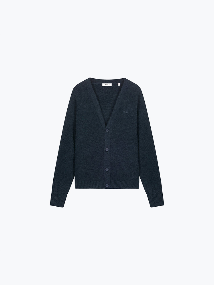 OLAF – Olaf - Signature Knitted Cardigan Navy - Vesten - Heren – Blauw – Vesten