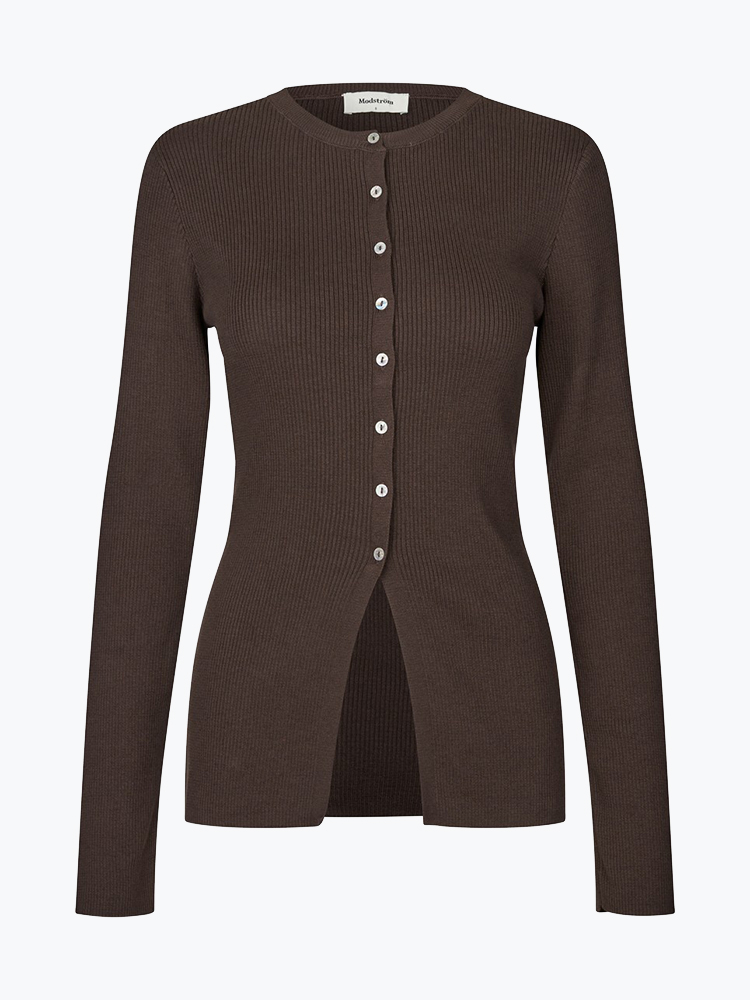 Modström – Modstrom - Uvismd cardigan Seal Brown - Vesten - Dames – Bruin – Vesten