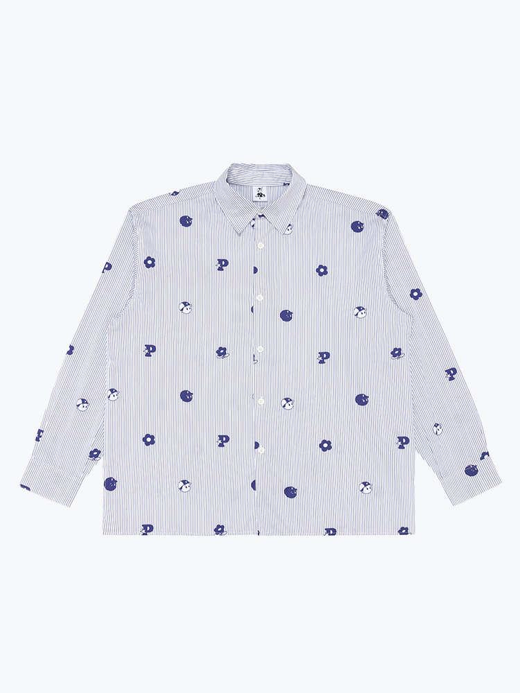 Pawa Speed Sports Pawa Speed Sports - Monogram Stripe Shirt Multi - Overhemden - Heren Multi Overhemden