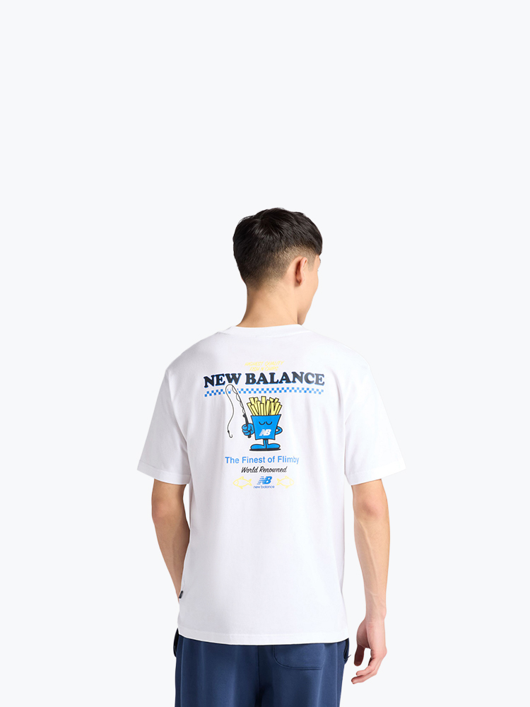 New Balance – New Balance - Fish and Chips T-Shirt White - T-Shirts - Heren – Wit – T-Shirts