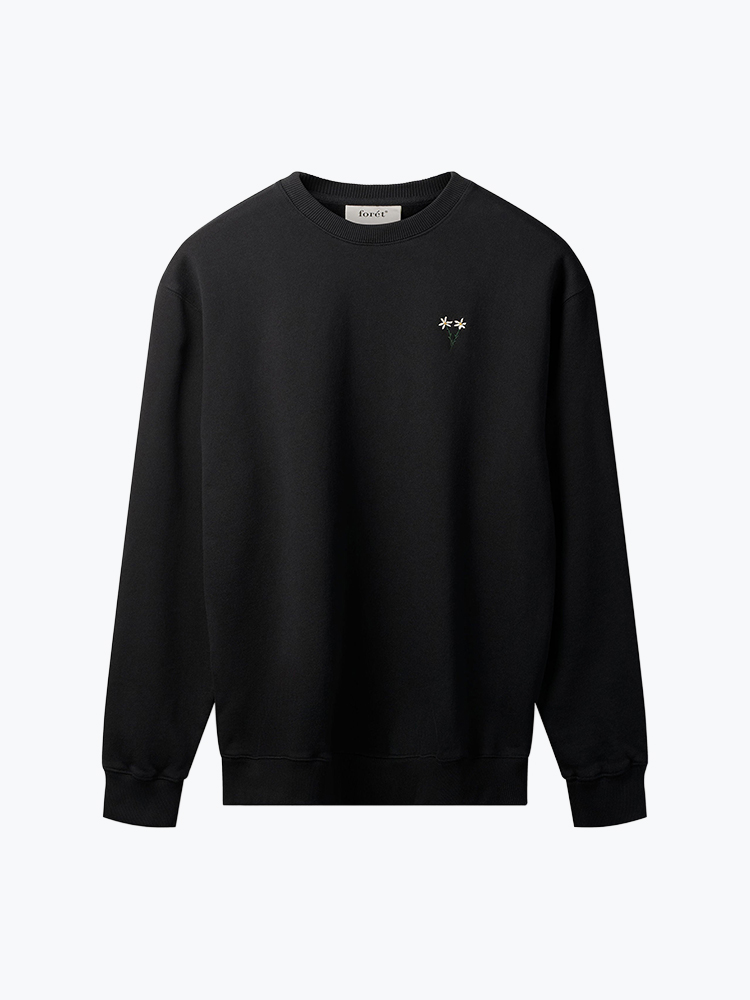 Foret – Forét - Posy Sweatshirt Black - Truien - Heren – Zwart – Truien