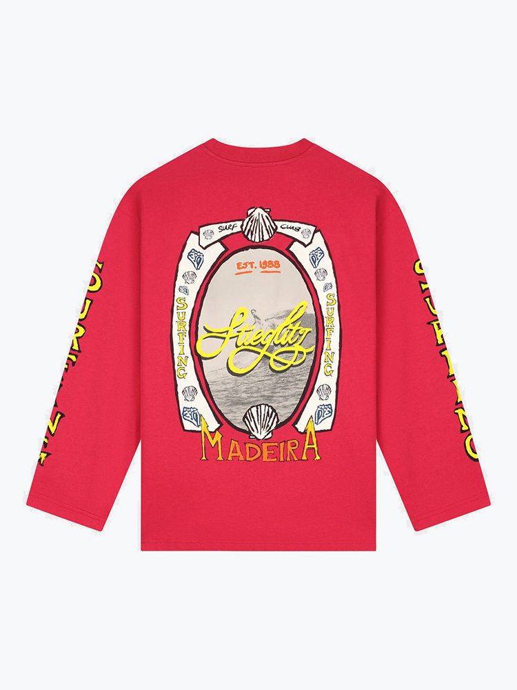 Stieglitz – Stieglitz - Safira Wide Skate Longsleeve Red - T-Shirts - Dames – Rood – T-shirts