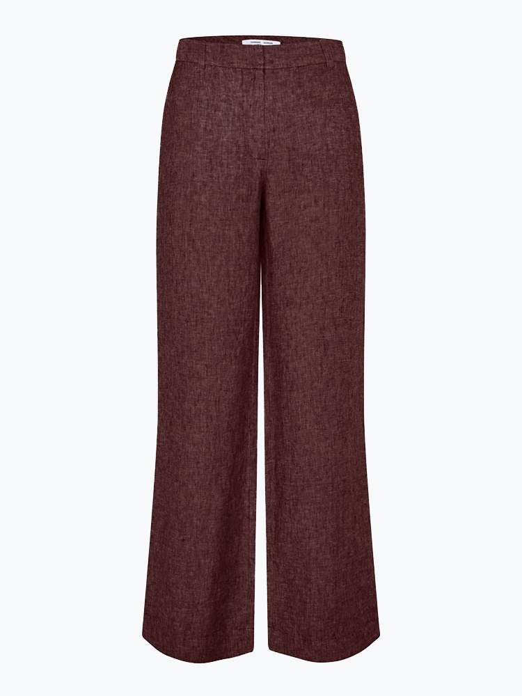 Samsoe Samsoe – Samsoe Samsoe - Salara Trousers Fudge - Broeken - Dames – Bruin – Broeken