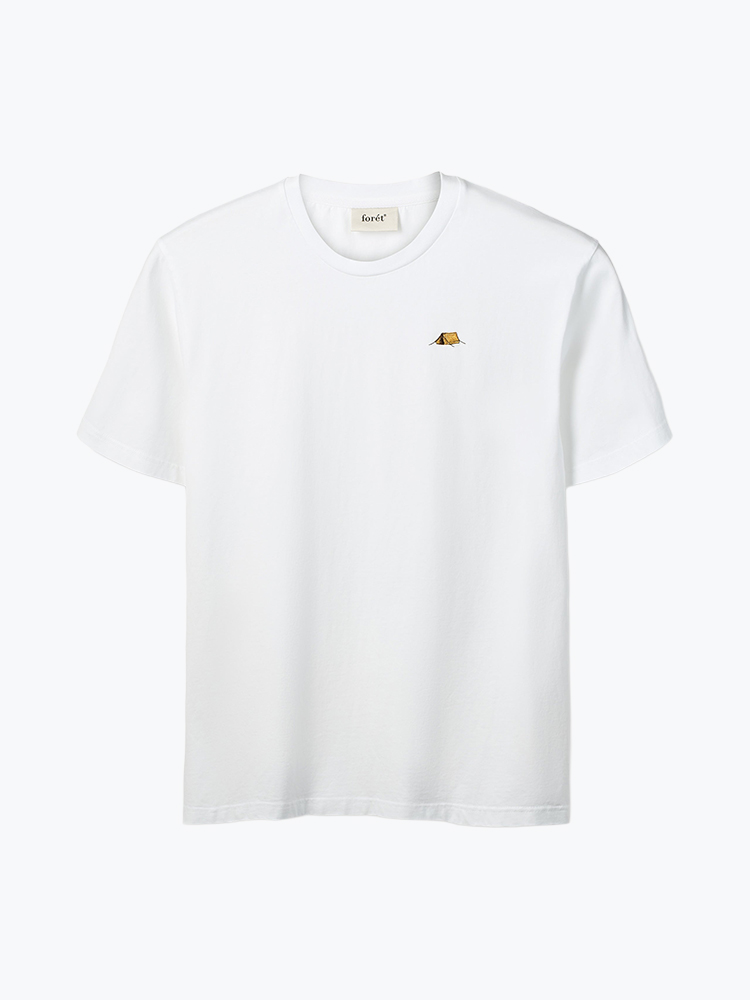 Foret – Forét - Tent T-Shirt White - T-Shirts - Heren – Wit – T-Shirts