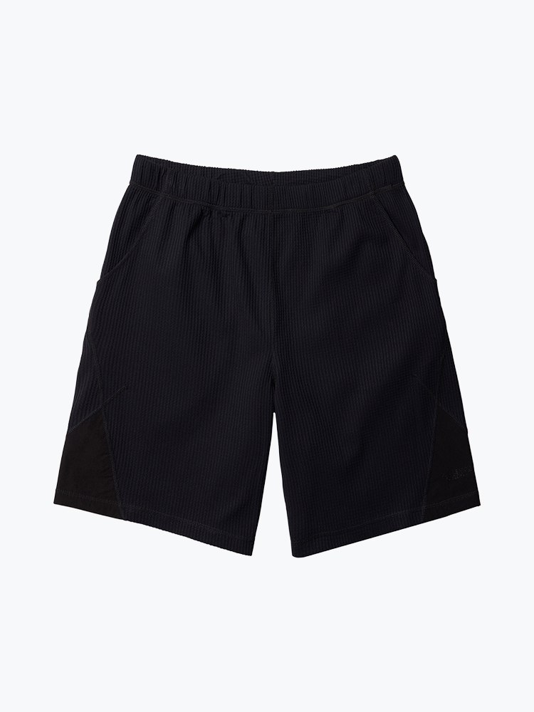 Purple Mountain Observatory – Purple Mountain Observatory - Waffle Short Black - T-Shirts - Heren – Zwart – T-Shirts