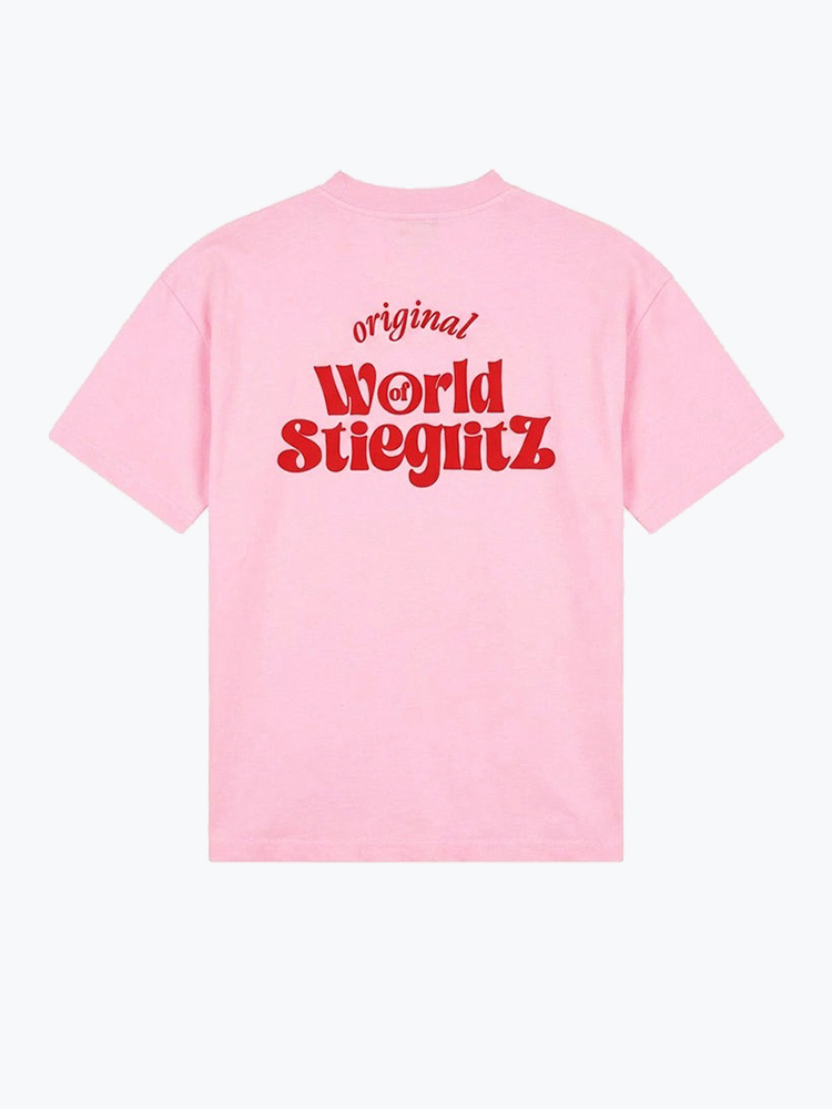 Stieglitz – Stieglitz - World Of Stieg Oversized T-shirt Pink - T-Shirts - Dames – Roze – T-shirts