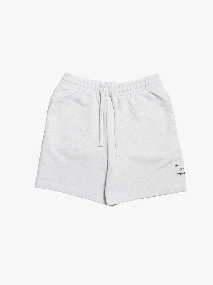 The Savage Report – The Savage Report - Wave Logo Jogging Shorts Heather Grey - Shorts - Heren – Grijs – Shorts