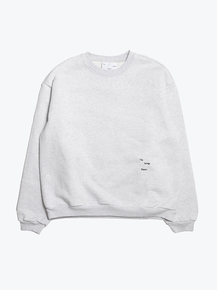 The Savage Report – The Savage Report - Logo Bar Sweater Heather Grey - Truien - Heren – Grijs – Truien