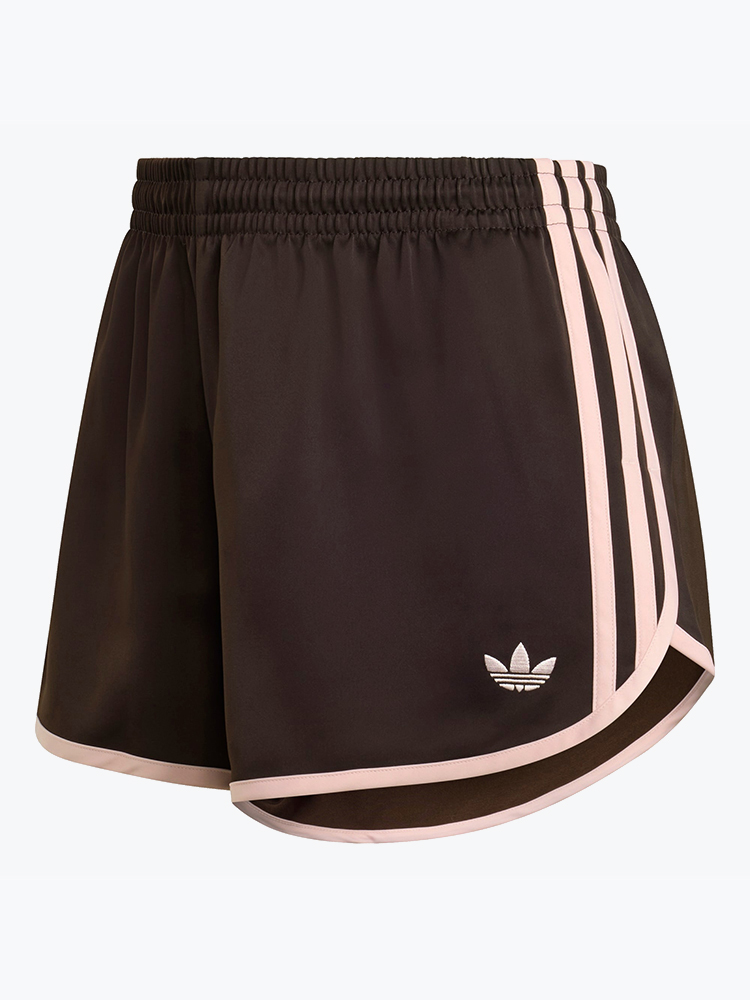 Adidas – Adidas - 3S Sprntr Short Auco/Sanpin Brown - Shorts - Dames – Bruin – Shorts