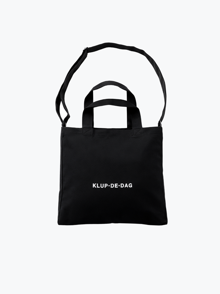 KLUP – KLUP - Crossbody Tote Black / White - Tassen - Unisex – Zwart – Tassen