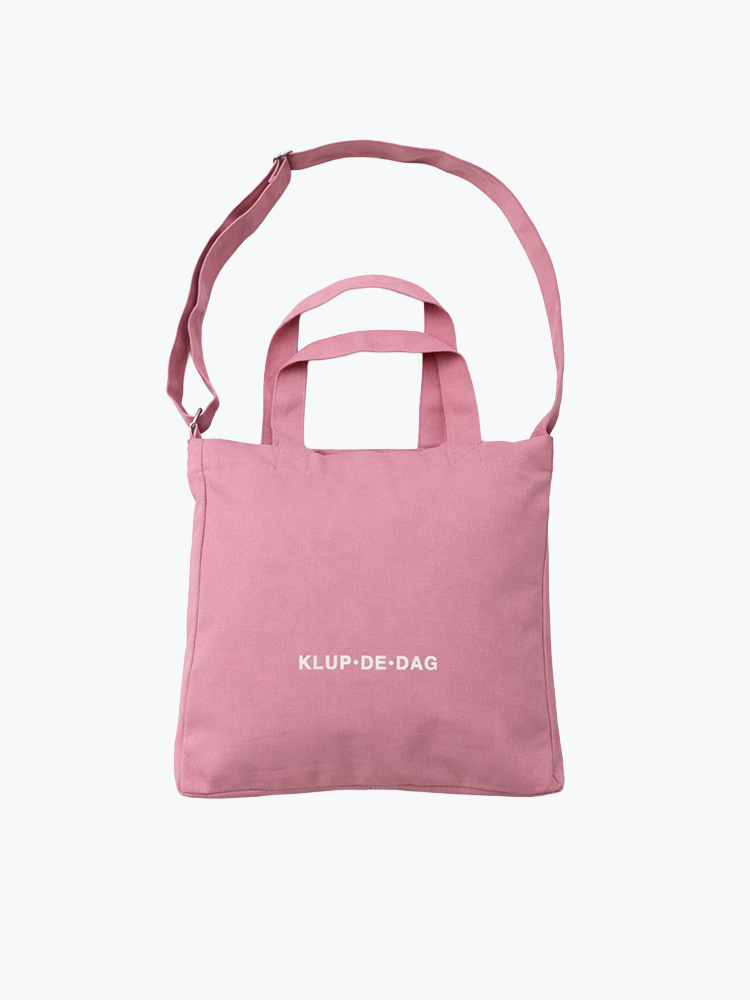 KLUP – KLUP - Crossbody Tote Pink / White - Tassen - Unisex – Roze – Tassen