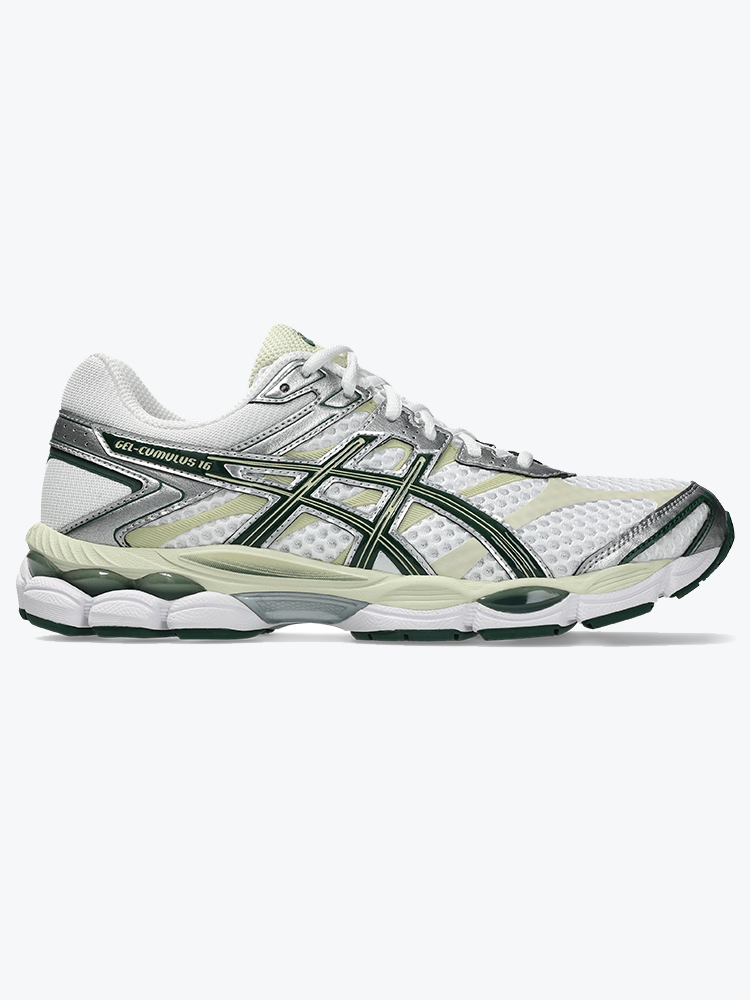 Asics Asics - GEL-Cumulus 16 White/forest Night - Schoenen - Heren Wit Schoenen