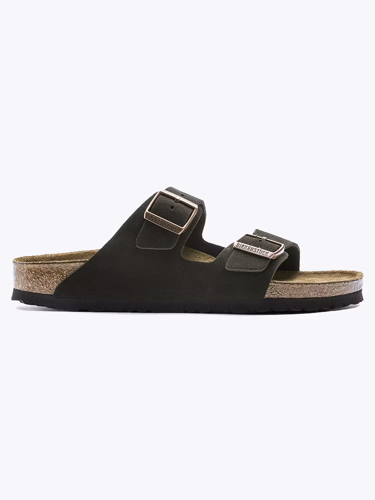 Birkenstock Birkenstock - Arizona Soft Footbed Suede Leather Mocha - Schoenen - Heren Bruin Schoenen