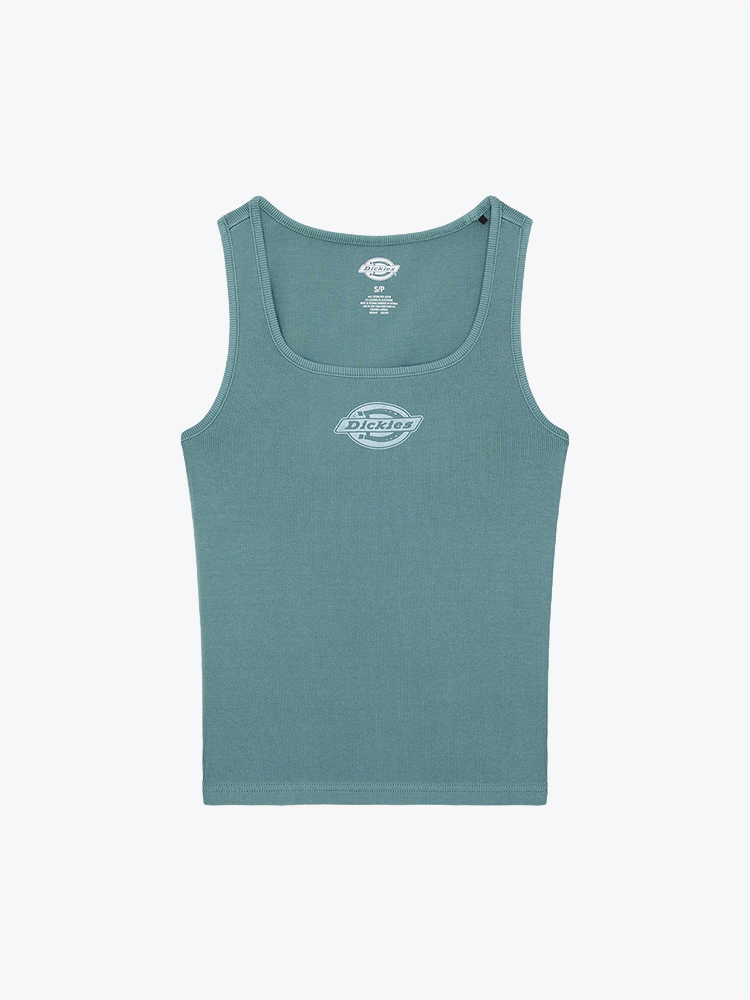 Dickies Dickies - Plainville Tank Tee W Stormy Sea - T-Shirts - Dames Blauw T-shirts