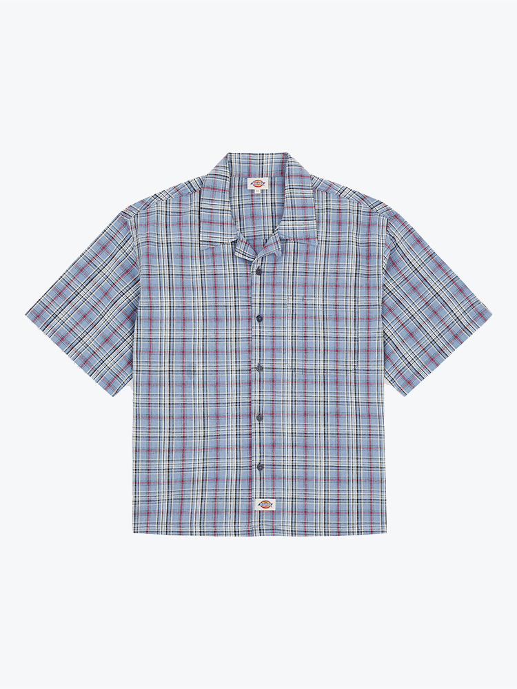 Dickies Dickies - Springdale Shirt Ss Retro Indigo - Overhemden - Heren Blauw Overhemden