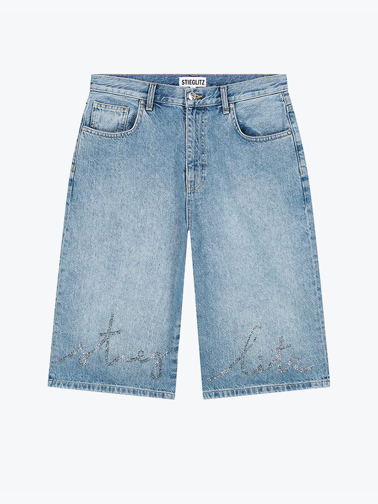 Stieglitz Stieglitz - Fabio Shorts Denim Blue - Shorts - Dames Blauw Shorts