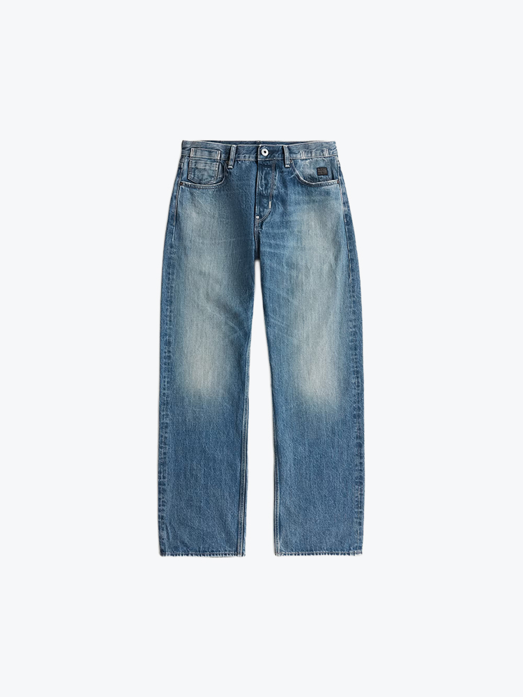 G-Star G-Star - A Deeggie Relaxed Straight Antique Faded Blue Marble - Jeans - Heren Blauw Jeans