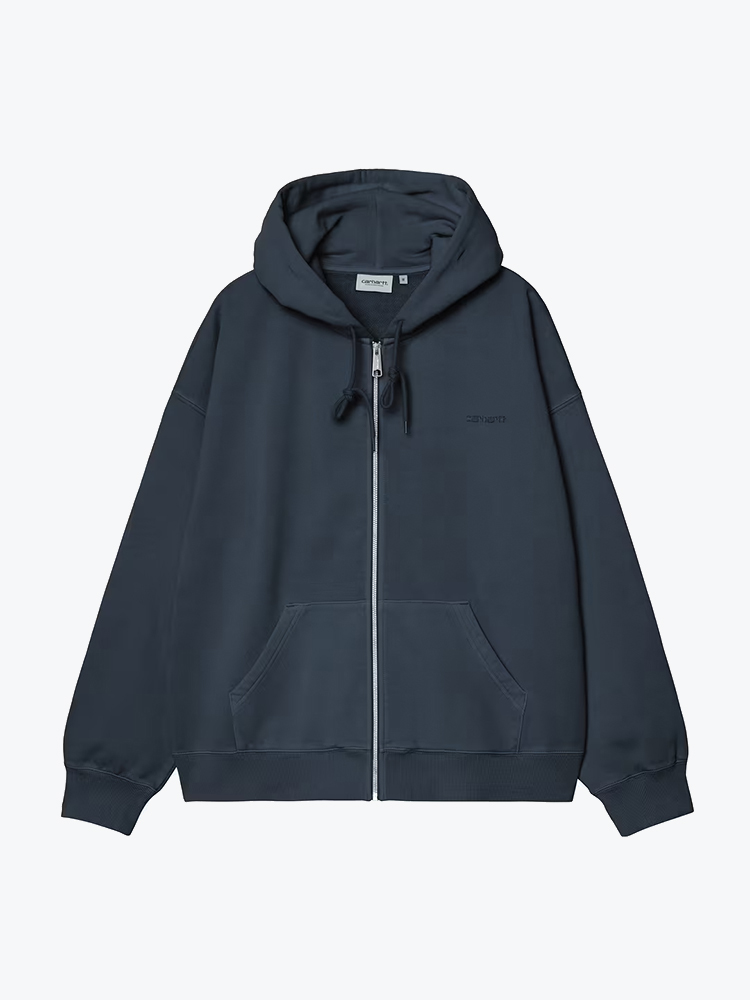 Carhartt WIP Carhartt WIP - Hooded Benton Sweat Jacket Carbon - Vesten - Heren Grijs Vesten
