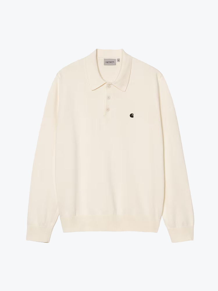 Carhartt WIP Carhartt WIP - L/S Madison Polo Cinnerus / Black - Overhemden - Heren Zwart Overhemden