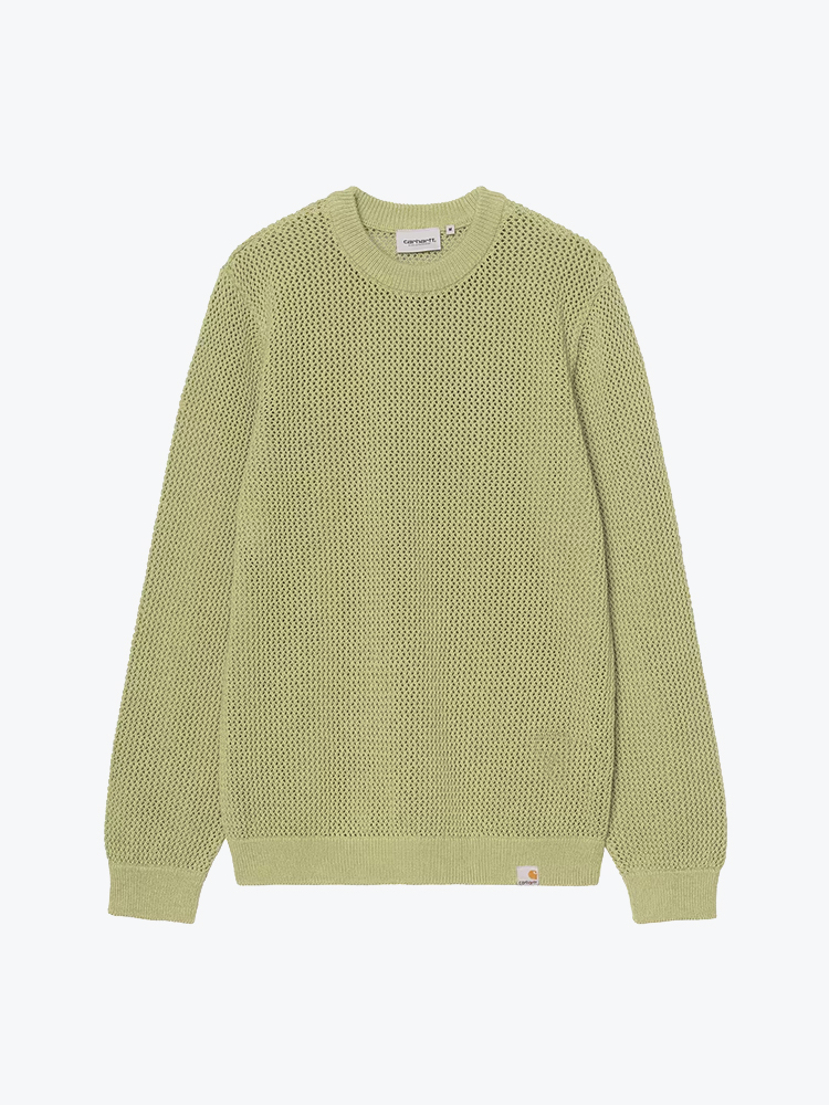 Carhartt WIP Carhartt WIP - Stockton Sweater Gentle Green - Truien - Heren Groen Truien