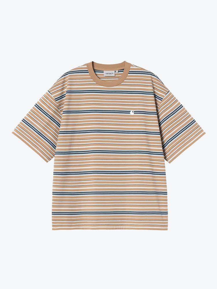 Carhartt WIP Carhartt WIP - S/S Zane T-Shirt Zane Stripe, Peanut - T-Shirts - Heren Multi T-Shirts
