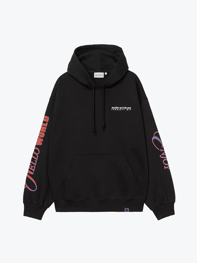 Carhartt WIP Carhartt WIP - Audio Archives WIP Hooded Sweatshirt Black - Truien - Heren Zwart Truien