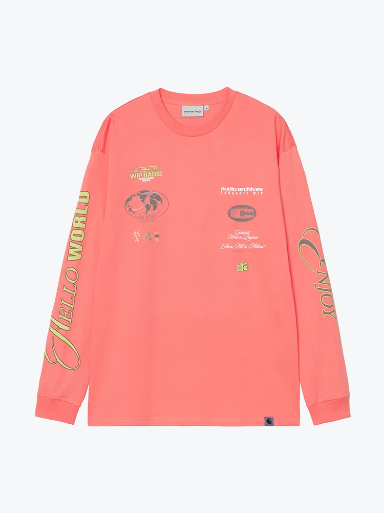 Carhartt WIP Carhartt WIP - Audio Archives WIP L/S T-Shirt Audio Archives Orange - T-Shirts - Heren Oranje T-Shirts