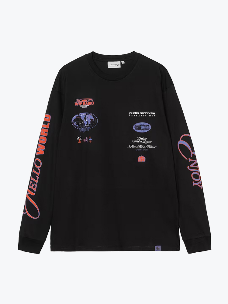 Carhartt WIP Carhartt WIP - Audio Archives WIP L/S T-Shirt Black - T-Shirts - Heren Zwart T-Shirts