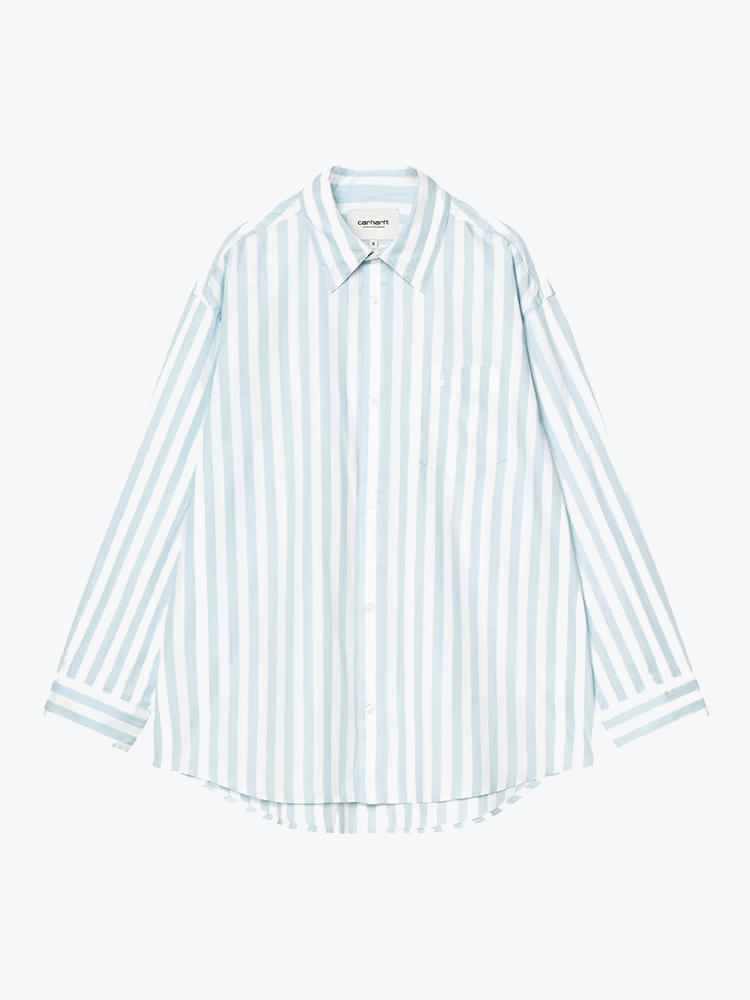 Carhartt WIP Carhartt WIP - W' L/S Royce Shirt Royce Stripe, Icaria / White - Blouses - Dames Multi Blouses