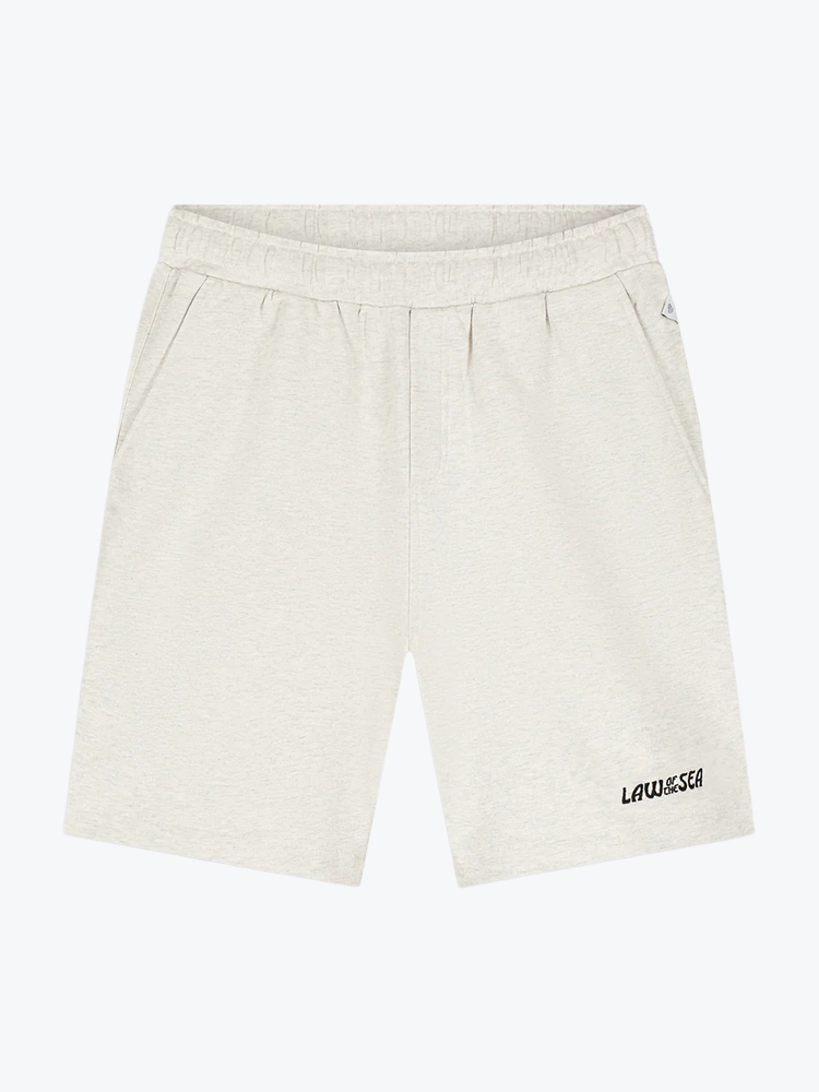 Law Of The Sea Law Of The Sea - Starry Sweat Shorts Coconut Milk Melange - Shorts - Heren Beige Shorts