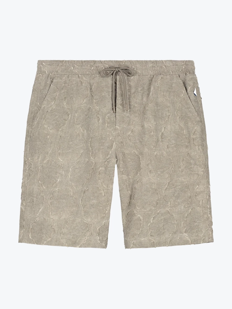 Law Of The Sea Law Of The Sea - Croisic Garment Dyed Jacquard Short Walnut - Shorts - Heren Bruin Shorts