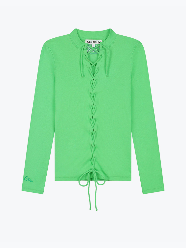 Stieglitz Stieglitz - Loy Longsleeve Green - T-Shirts - Dames Groen T-shirts