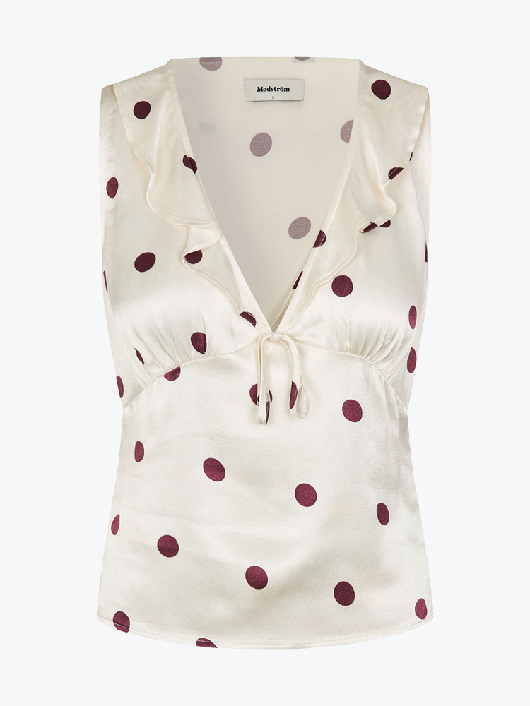 Modström Modstrom - Vanjamd print top Wineberry Dot - T-Shirts - Dames Multi T-shirts