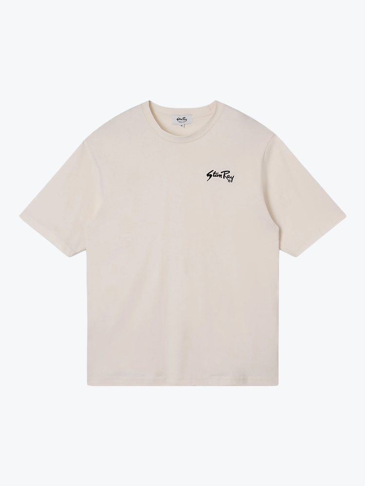 Stan Ray Stan Ray - Emb Tee  White - T-Shirts - Heren Wit T-Shirts