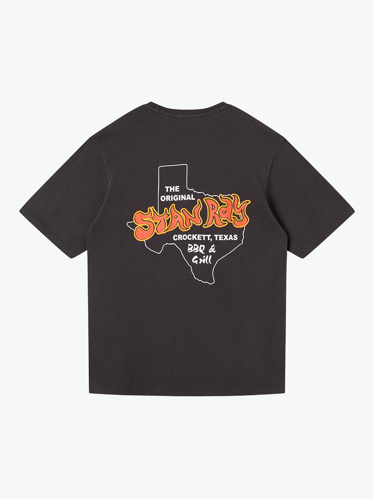 Stan Ray Stan Ray - Bbq Tee  Raven Black - T-Shirts - Heren Zwart T-Shirts